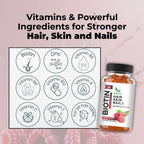 Mishas Nutraceuticals Gominolas de Biotina para Cabello, Piel y Uñas - Extra Fuerte, 60 unidades