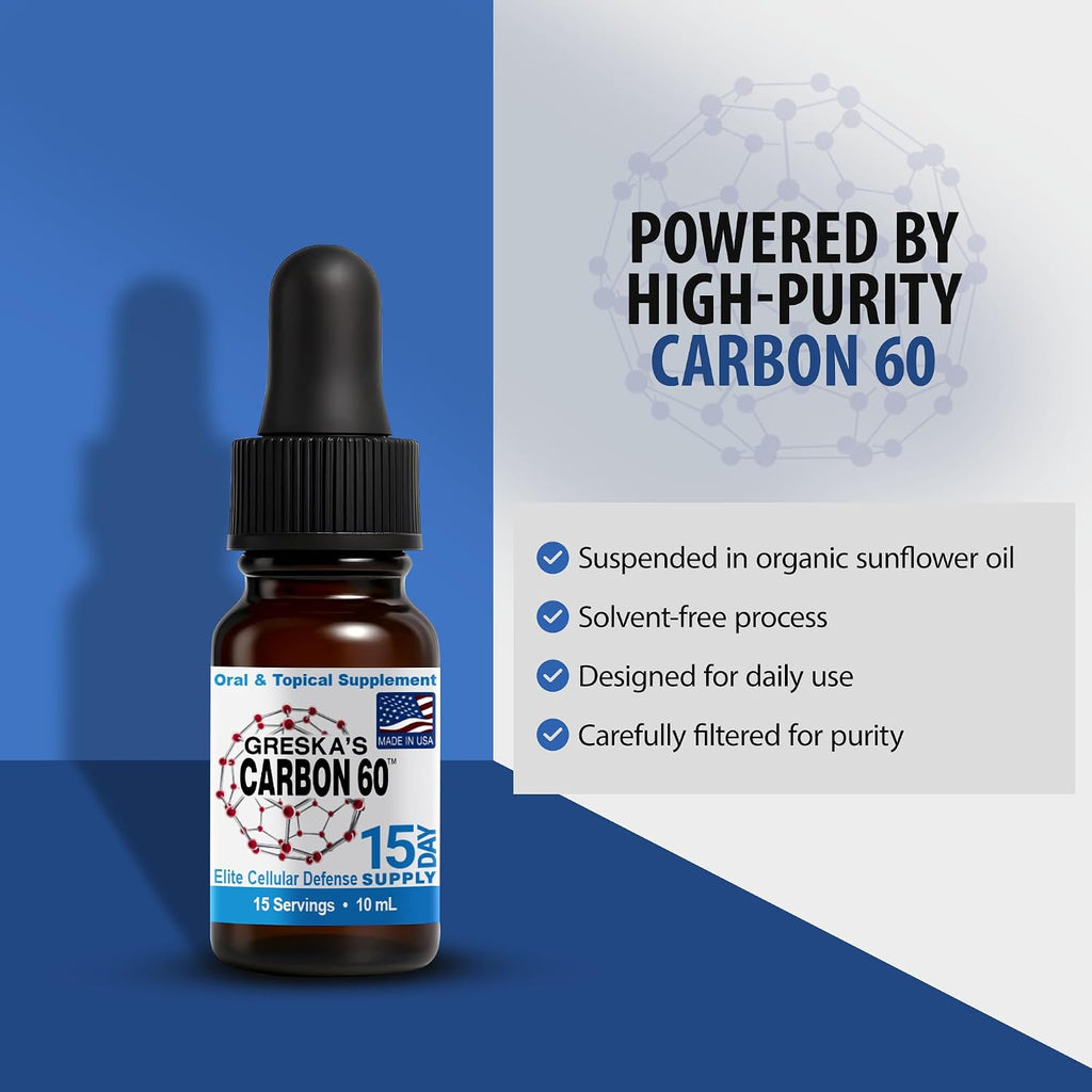 Greska's Carbon 60 en Aceite de Girasol Orgánico - 10ml (15 Días)