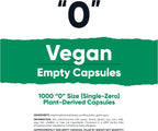 Nutricost Cápsulas Vacías Veganas Tamaño 0 – 1000 Unidades