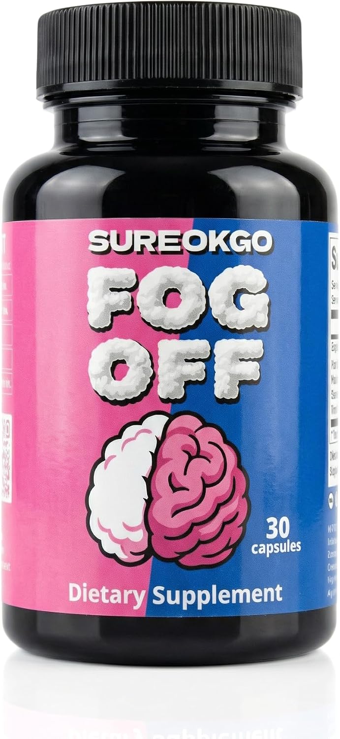 FOG OFF Suplemento para Niebla Mental - Cápsulas de Enfoque y Claridad con Vitamina B1, Maca Negra y Fosfatidilserina