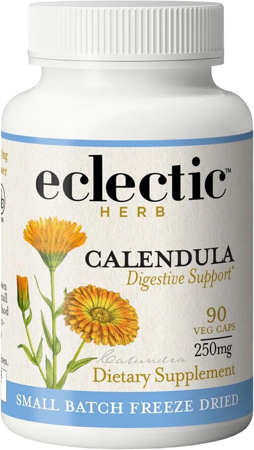 Eclectic Herb - Freeze-Dried Calendula Capsules - 90 Capsules (250 mg)