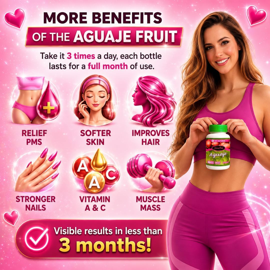 Bigger Hips & Booty – Aguaje Pills for Women 2 Pack (2 Month Supply) – Natural Estrogen Support for Curves, Bust & Body Shape – CurvyFruit Original