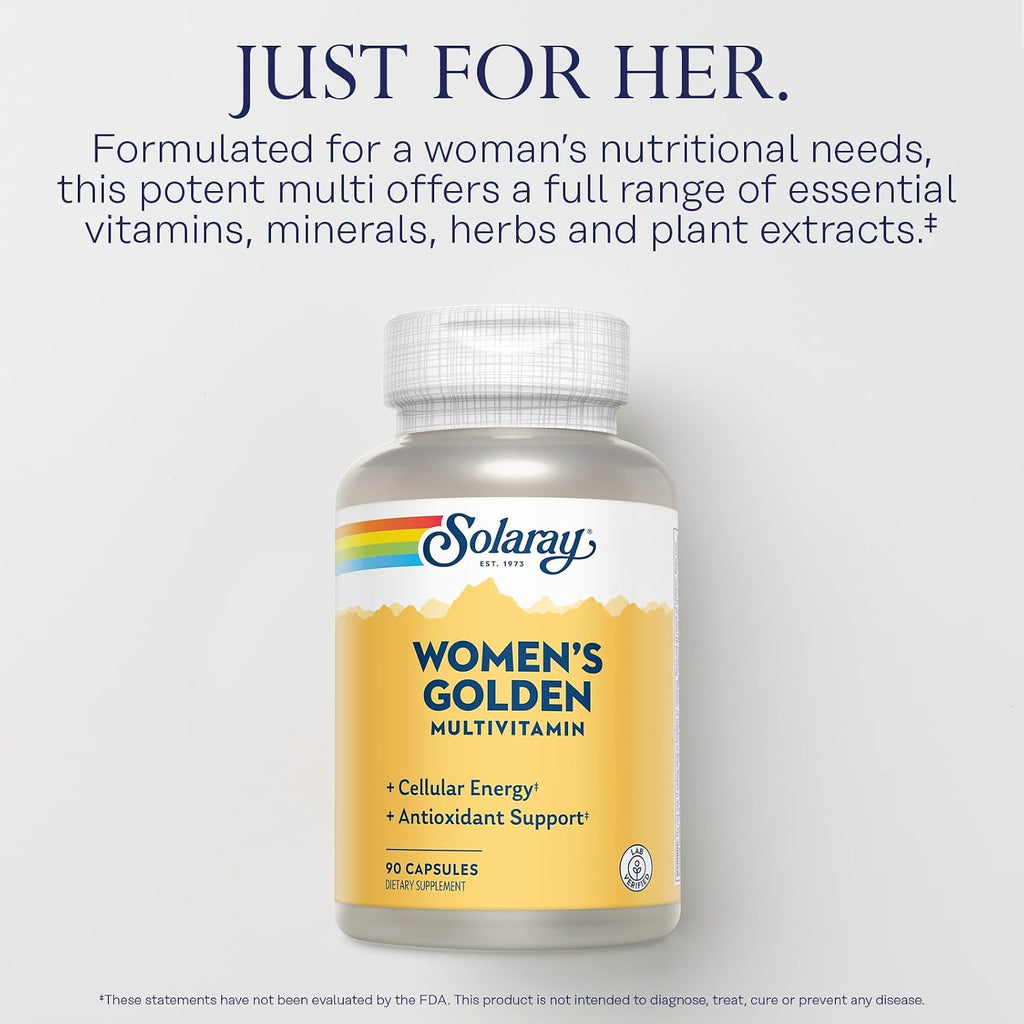 SOLARAY Multivitamínico Golden para Mujer - 90 Cápsulas