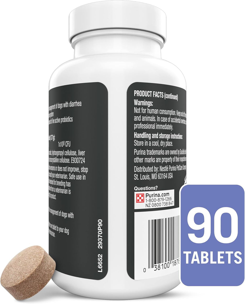 Purina Pro Plan Veterinary Supplements FortiFlora Probióticos para Perros - 90 Comprimidos Masticables