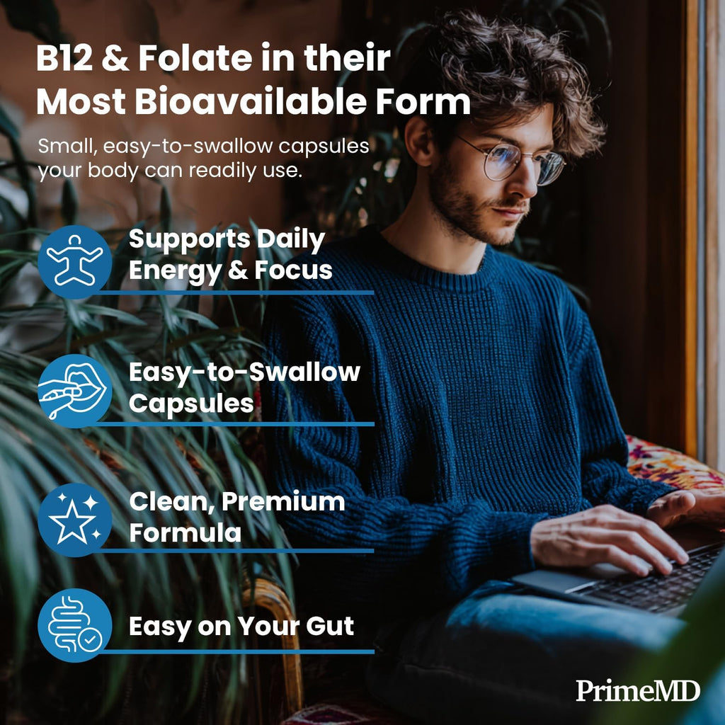 Complejo B Metilado con B12 Metilcobalamina y Metilfolato 1000 mcg - Complejo B Premium para Energía y Función Cognitiva - Multivitamínico Metilado (270 porciones, Paquete de 3)