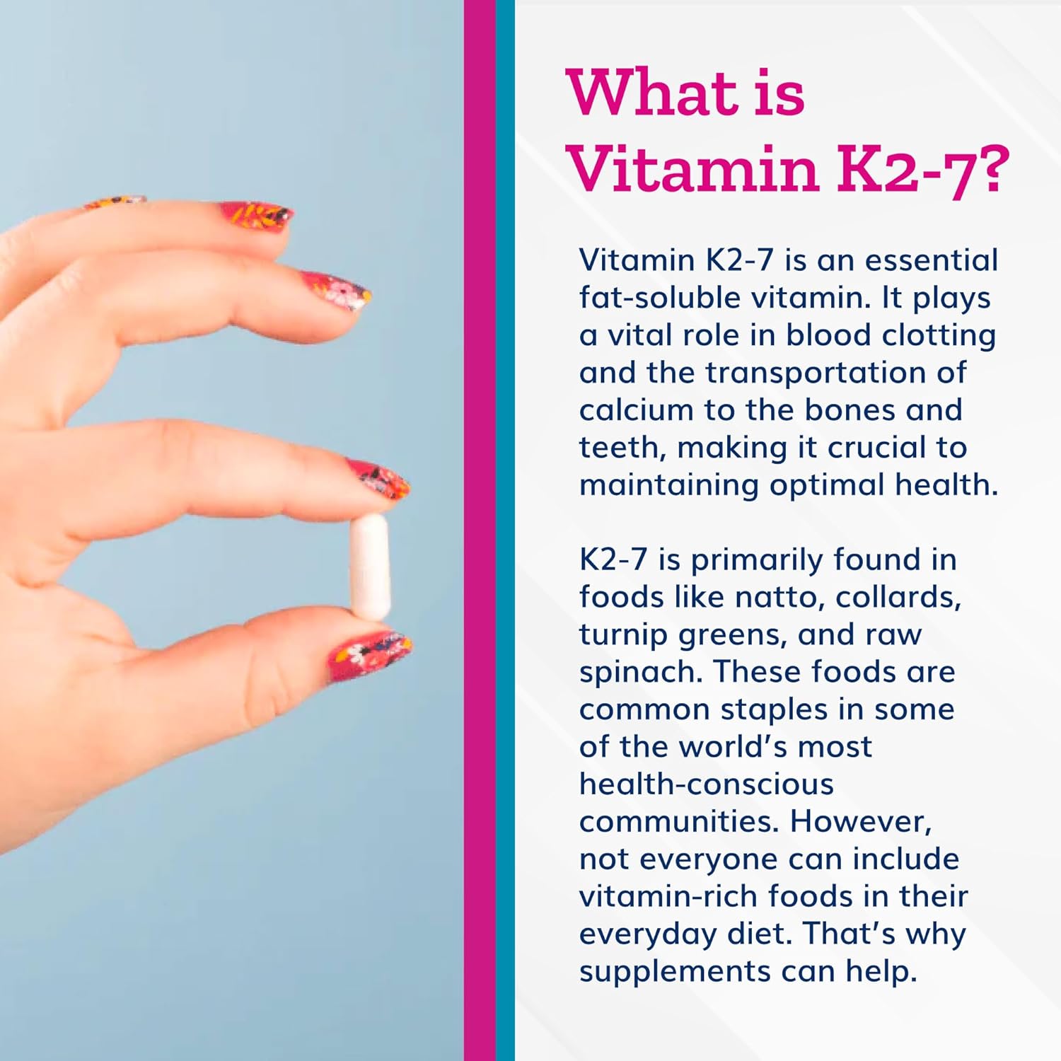 Just Thrive Vitamina K2-7, 60 Cápsulas