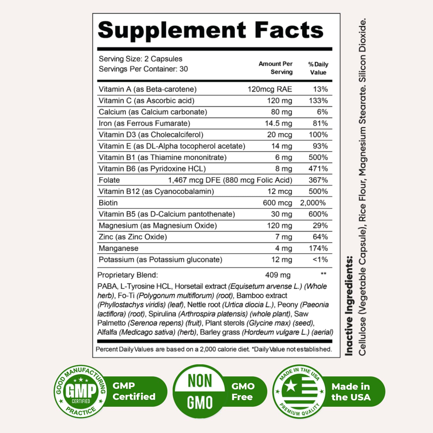 Mycosyn Pro - Suplemento Natural con Vitamina C, Folato y Biotina | 60 Cápsulas