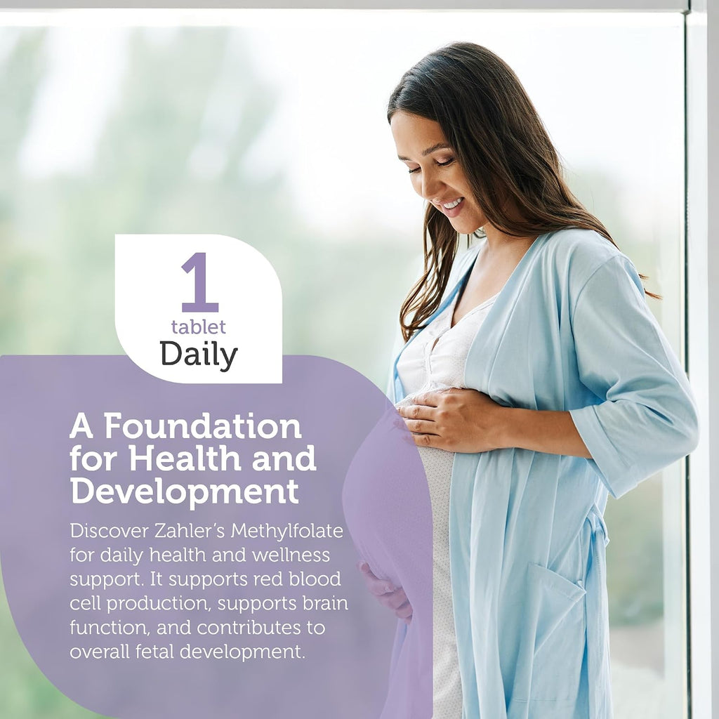Zahler Methylfolate - Metilfolato 1000 mcg DFE (L-Metilfolato) - 60 Cápsulas