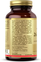 Solgar Vitamin E 268 mg (400 IU) - 100 Vegan Softgels - Natural Source - Non-GMO, Gluten-Free - 100 Servings