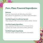 PURE SYNERGY Cell Protector | Suplemento para la Salud Celular | Apoyo Inmunitario y Desintoxicación con Selenio y Verduras Crucíferas Orgánicas (120 Cápsulas)