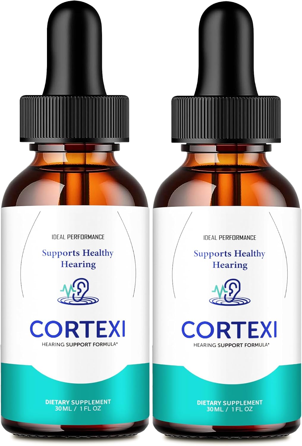IDEAL PERFORMANCE Cortexi Hearing Support Supplement Liquid Drops - Maximum Strength, CortexiDrops (2 Pack)