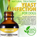 Tratamiento Natural contra la Levadura para Perros - Ayuda a Aliviar el Picor y la Inflamación - Complemento Herbal - 2 Oz