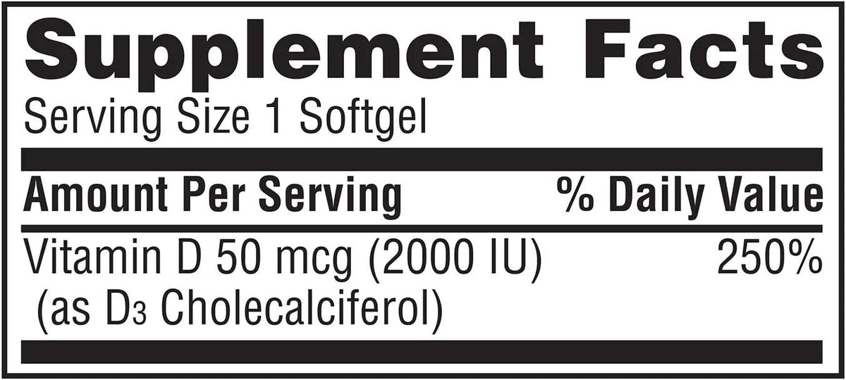 Member's Mark Vitamina D3 50 mcg (2000 UI) - 400 cápsulas blandas - görsel 4