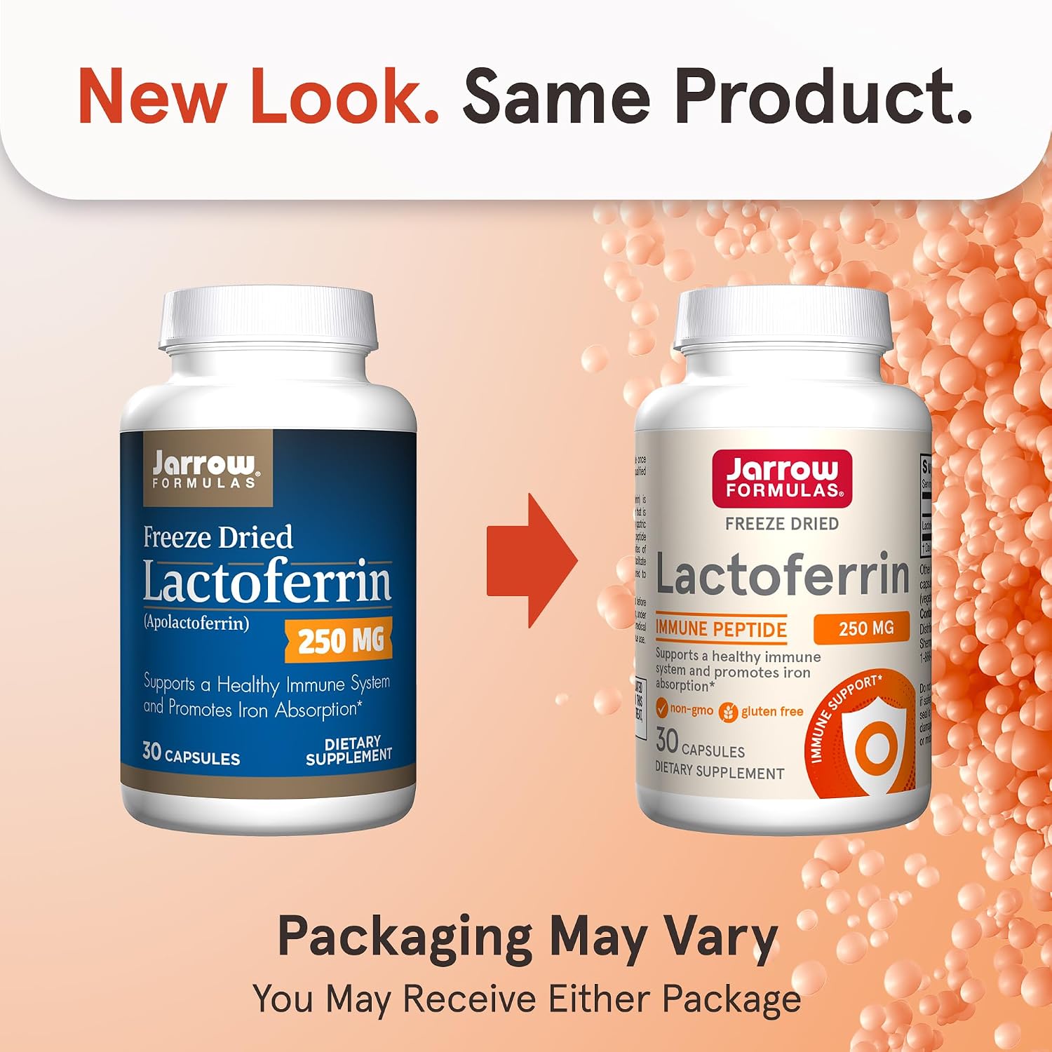 Jarrow Formulas Lactoferrina 250 mg - 30 Cápsulas - Apoyo Inmunitario y Absorción de Hierro