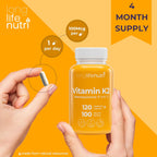LongLifeNutri Vitamina K2 MK-7 100mcg – 120 Cápsulas Vegetales