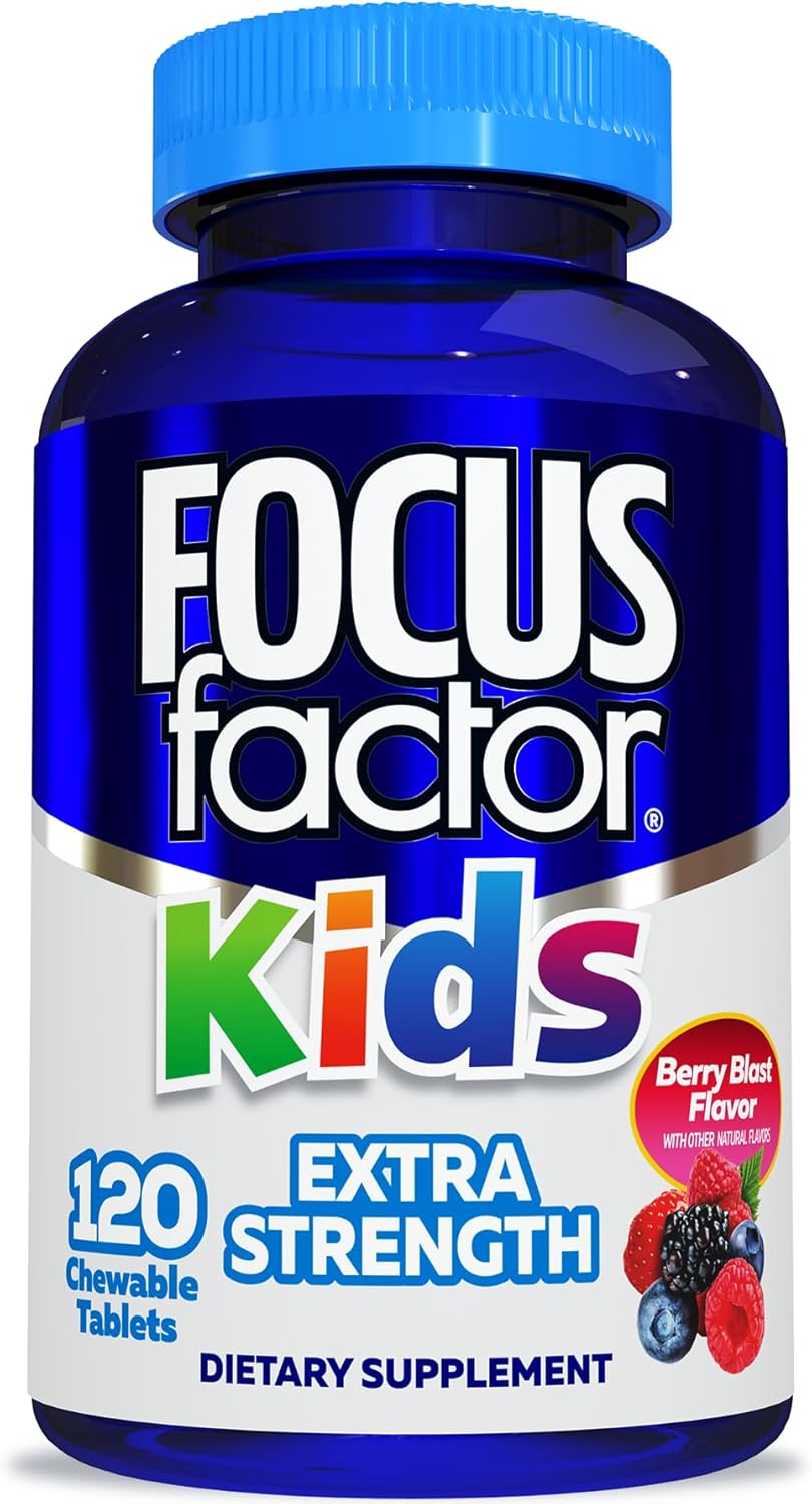 Focus Factor Kids Extra Strength – 120 Comprimidos Masticables