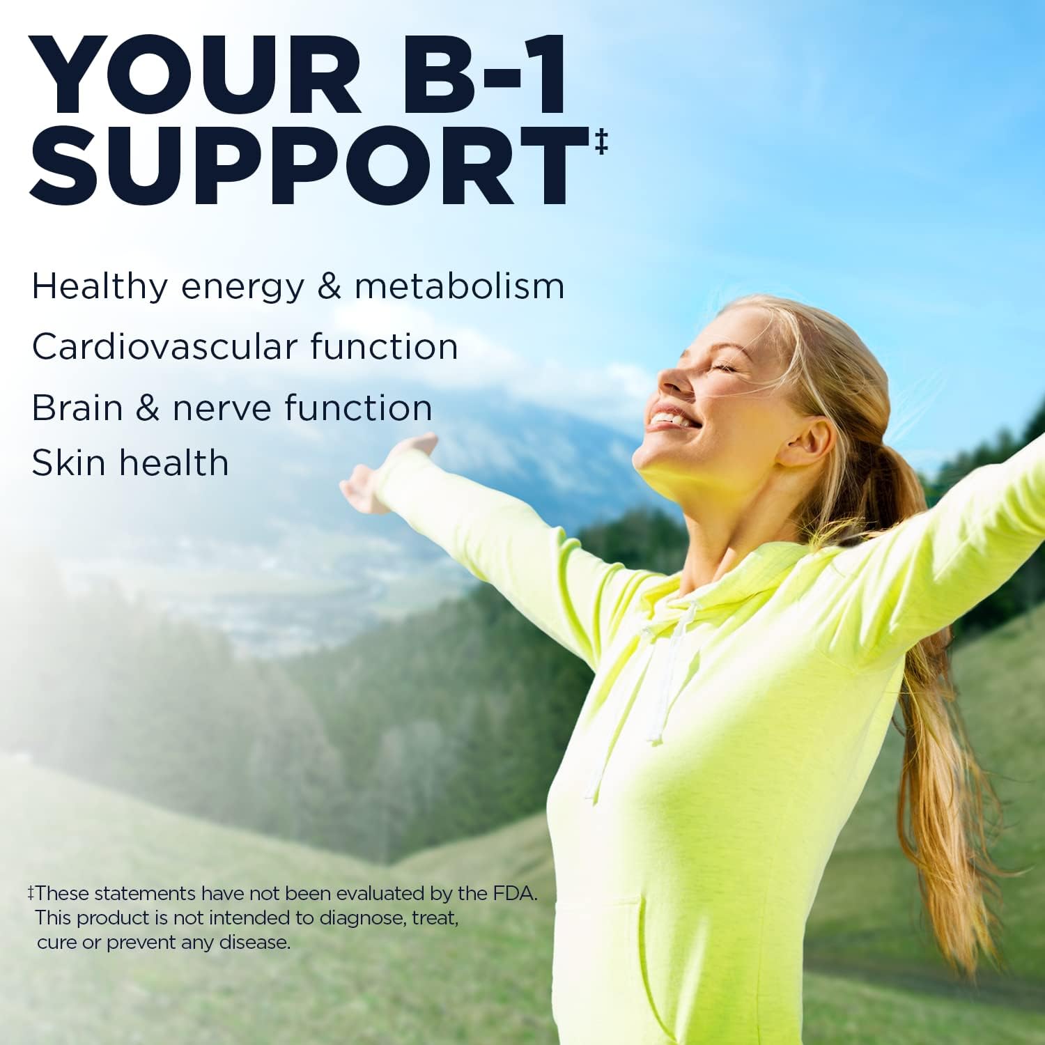 KAL Vitamina B1 100 mg, Tiamina, 100 Comprimidos