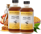 Mickelberry Gardens Pollen Honey Tonic (Pack de 2, 118 ml cada uno) - Apoyo Respiratorio Natural