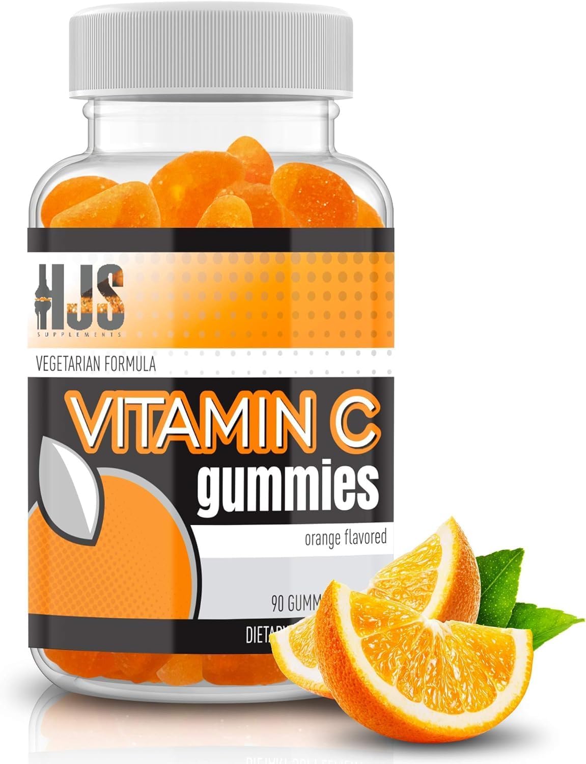HJS Supplements Vitamin C Gummies, Sabor Naranja, 90 Gominolas