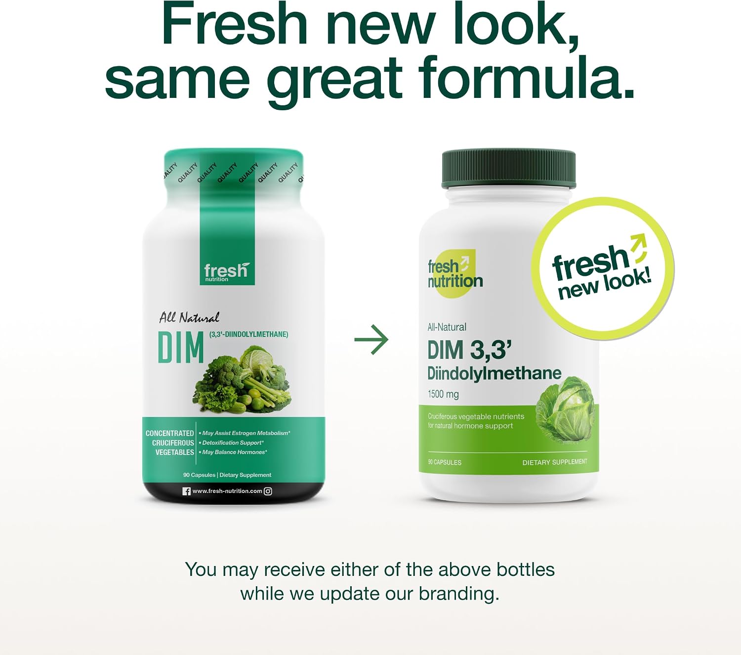 DIM Supplement 500mg - Diindolylmethane – Vegano, Non-GMO, Sin Gluten - 90 Cápsulas