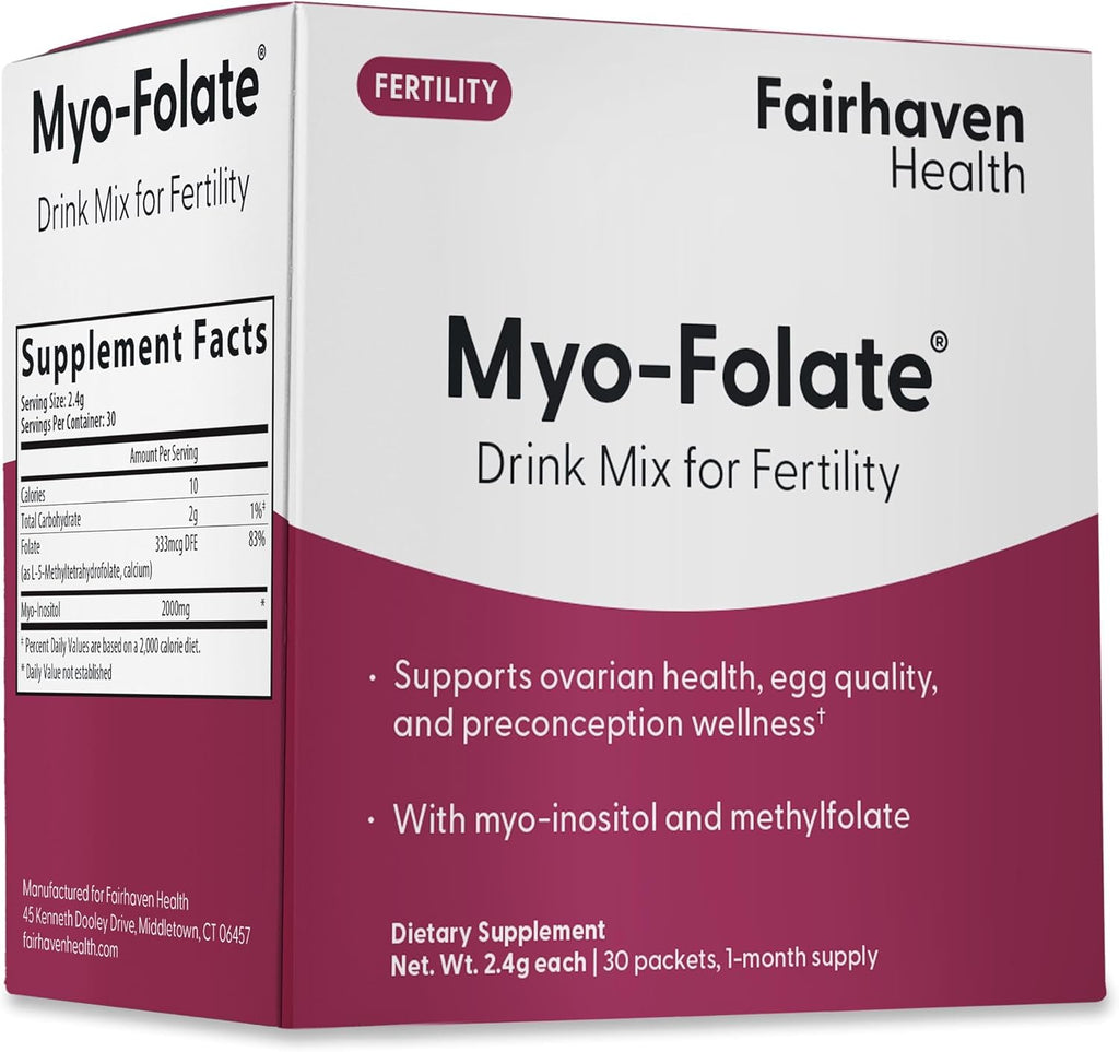 Fairhaven Health Folato y Myo-Inositol en Polvo - 30 Sobres