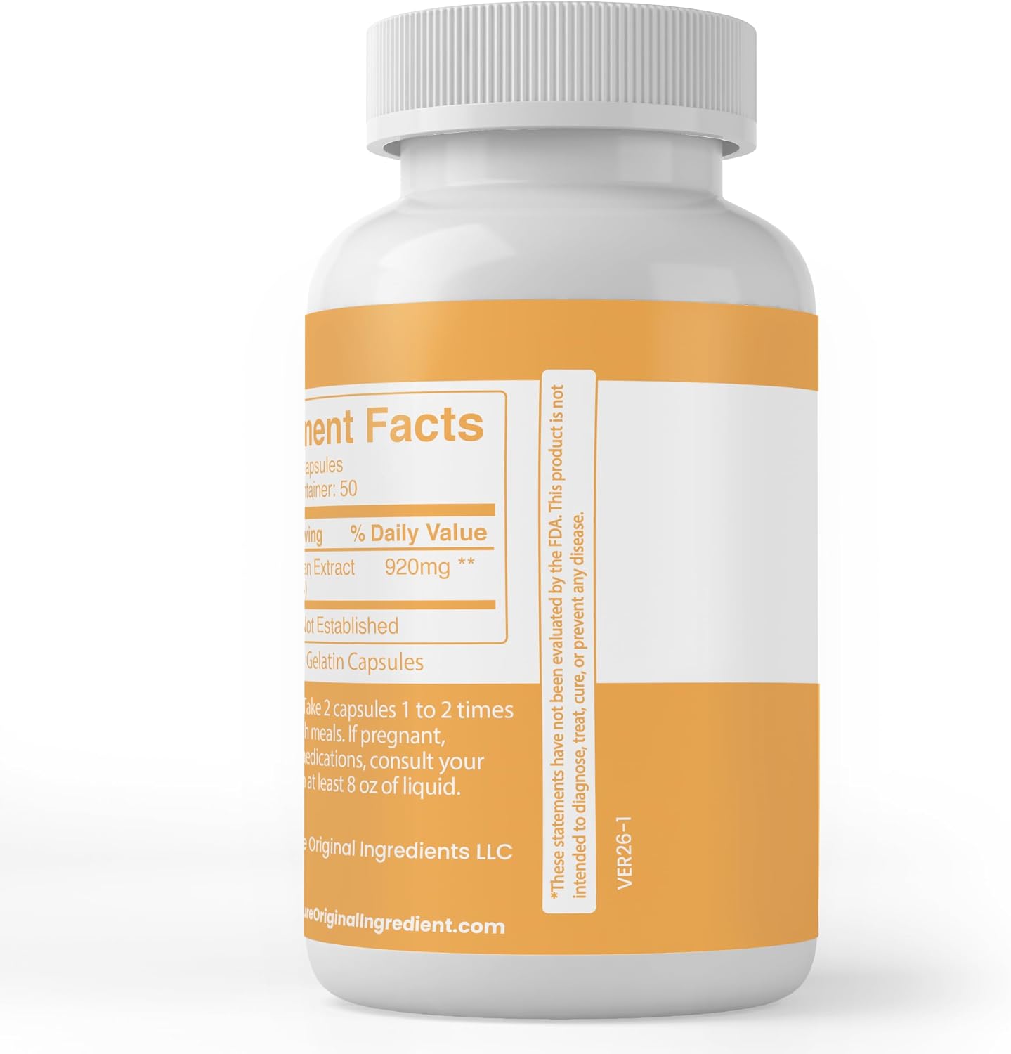 Pure Original Ingredients Judía Blanca, 100 Cápsulas - Puro, Sin Aditivos
