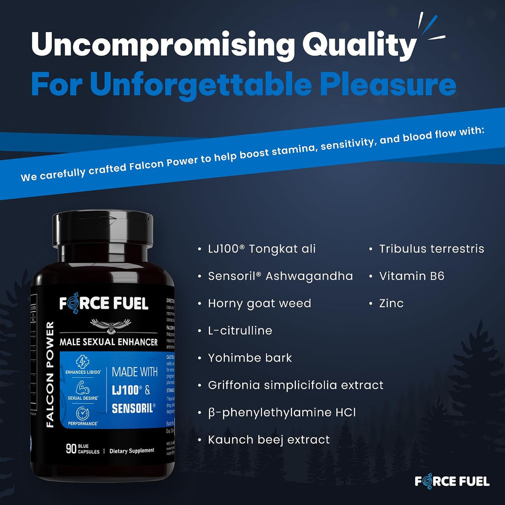 Falcon Power - Complemento Herbal para Hombres (90 Cápsulas)
