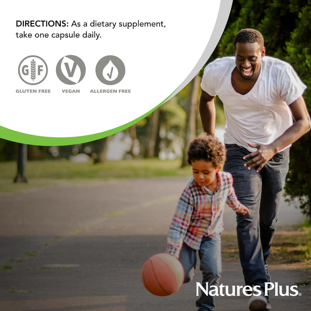 NaturesPlus Super B-50 - Complejo B de Alta Potencia con Colina, Inositol y PABA - 60 Cápsulas