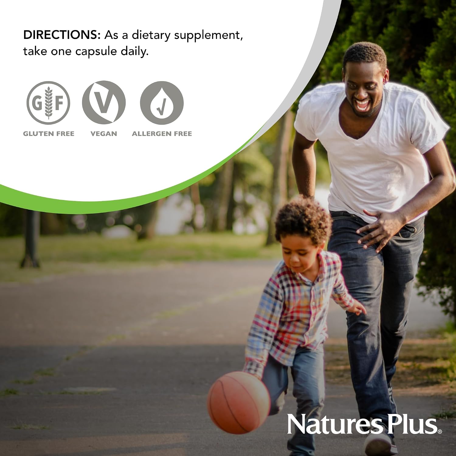 NaturesPlus Super B-50 - Complejo B de Alta Potencia con Colina, Inositol y PABA - 60 Cápsulas