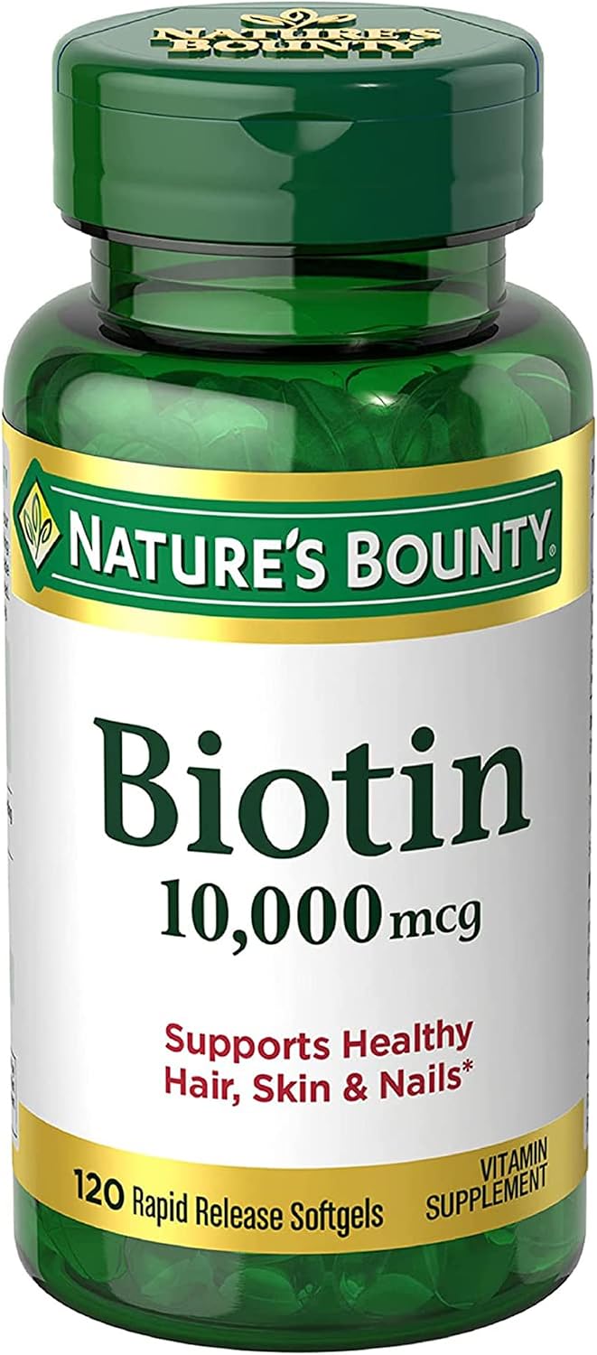 Nature's Bounty Biotina 120 Comprimidos | Suplemento para Cabello, Piel y Uñas