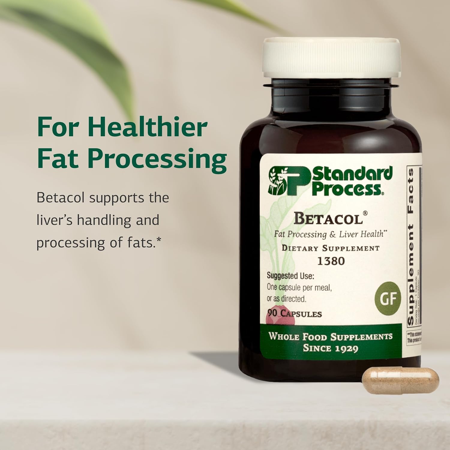 Standard Process Betacol - Liver Support with Niacin and Vitamin B6 - 90 Capsules