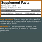 Bronson Ácido Fólico 800 mcg – 360 Comprimidos