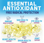 Vitamina E (DL-alfa-tocoferol) 180 mg por dosis - Cápsulas blandas - Apoyo antioxidante para piel, corazón e inmunidad - 120 cápsulas