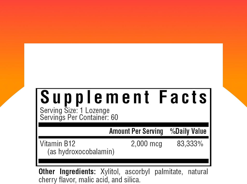 Seeking Health Hydroxo B12 - Vitamina B12 2000 mcg, 60 Pastillas para Apoyo Energético y de Metilación