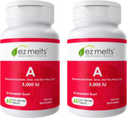 EZ Melts Vitamina A – Vegan Vitamin A Supplement – 60 Strawberry Flavored Orally Disintegrating Tablets