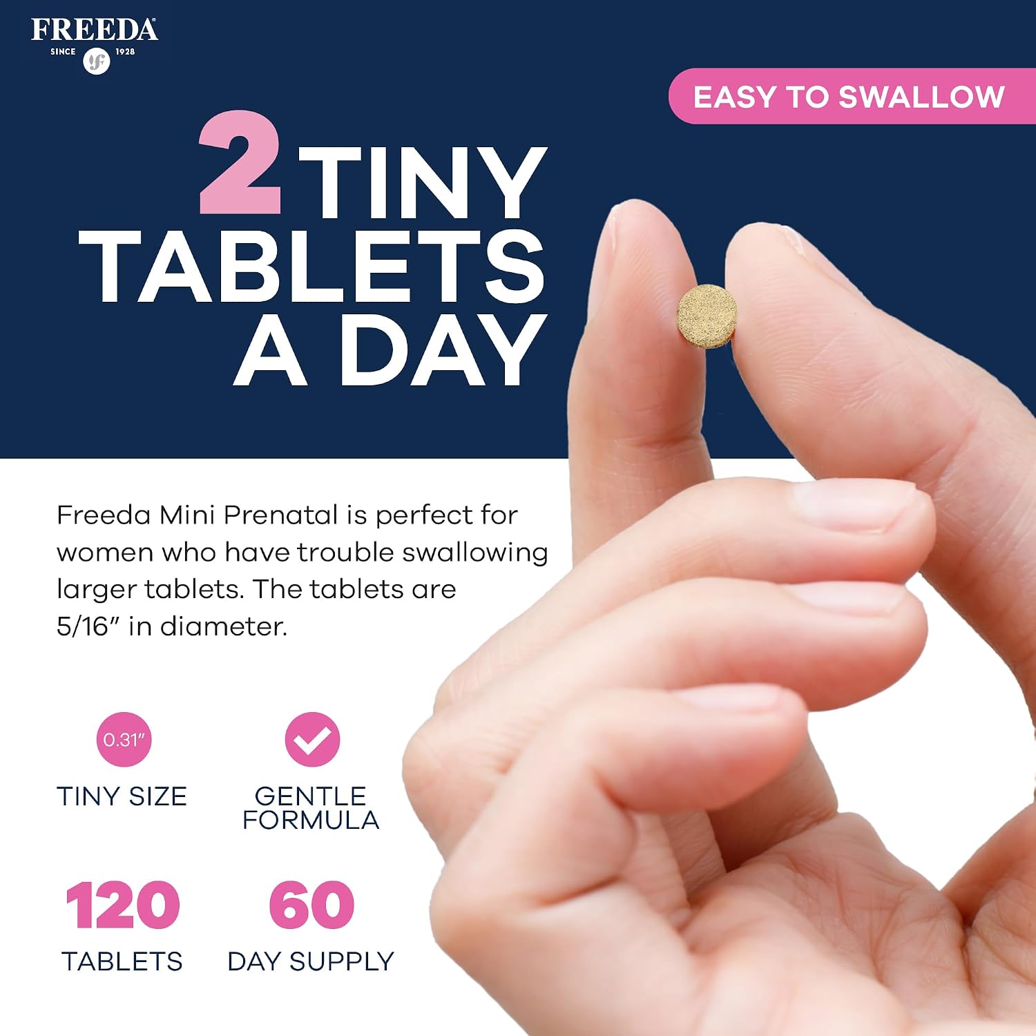 FREEDA Mini Prenatal Vitamin - 120 comprimidos