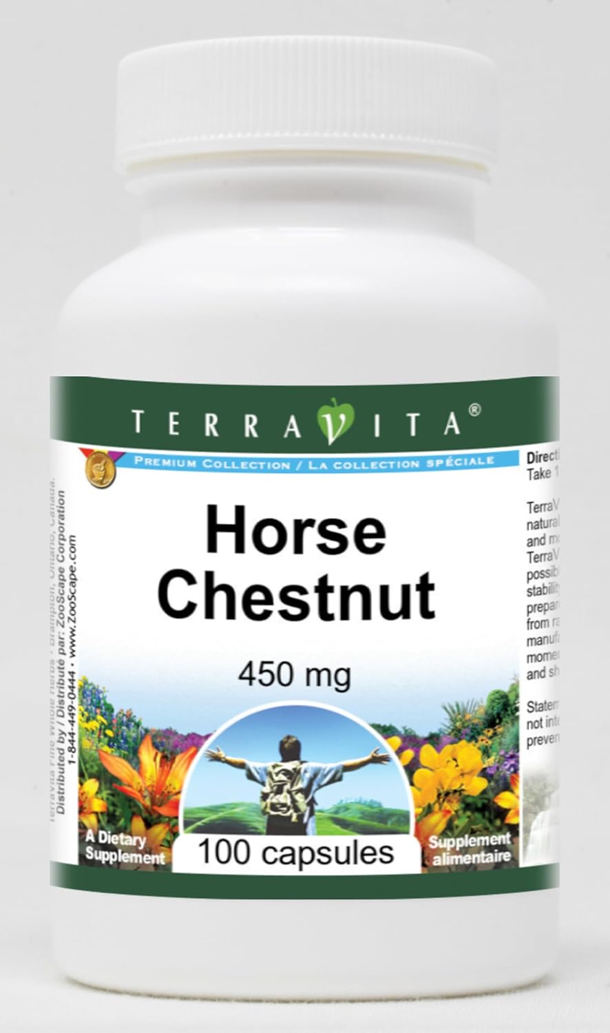 Horse Chestnut 450 mg, 100 Capsules - Terravita