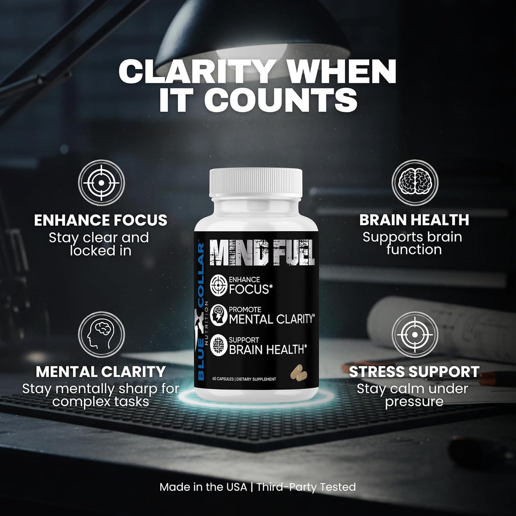 Mind Fuel: Suplemento para Memoria y Concentración con Nootrópicos (60 Cápsulas)