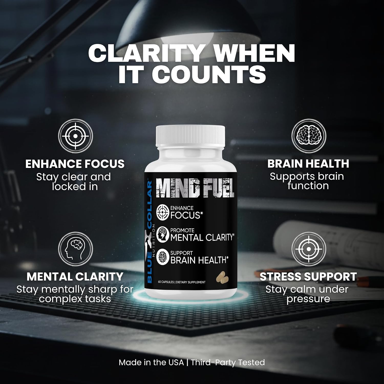 Mind Fuel: Suplemento para Memoria y Concentración con Nootrópicos (60 Cápsulas)