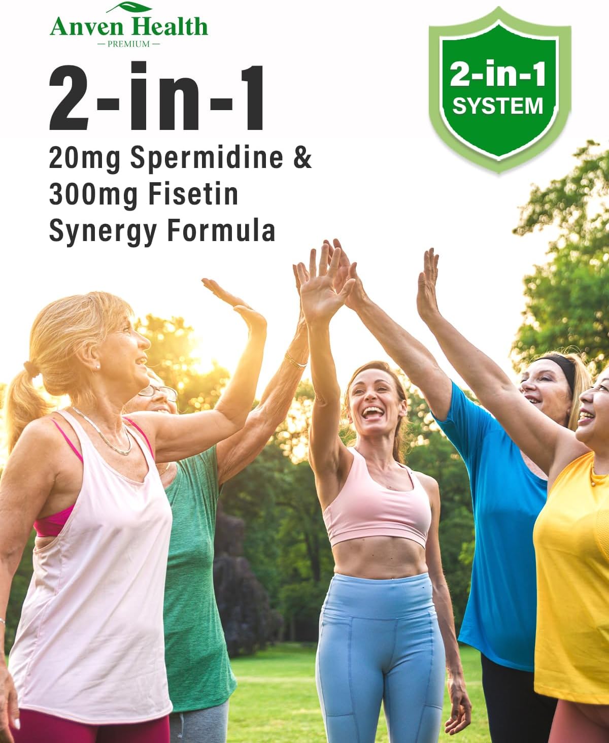Spermidine & Fisetin - 20mg Spermidina 99% + 300mg Fisetina - 30 Cápsulas Veganas