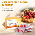 Nivagen Weekly-D Vitamina D3 50.000 IU (Colecalciferol) - Softgels Semanales de Alta Potencia - 12 Softgels