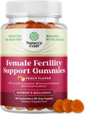 Fertility Gummies para Mujeres – Gominolas de Inositol con Myo-Inositol, Ácido Fólico y Vitex – Sabor Melocotón – 60 Unidades