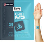 Klova Chill Parches Transdérmicos con Ashwagandha Sensoril, Rhodiola Rosea, Pasiflora, Jengibre, L-Teanina y GABA para Relajación y Bienestar