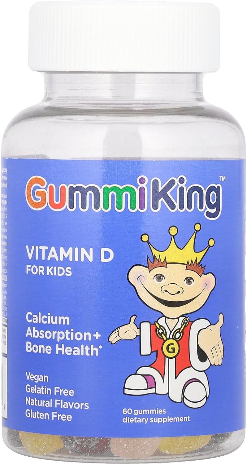 Gummi King Vitamina D para Niños, 60 Gominolas (7.5 mcg por gominola)