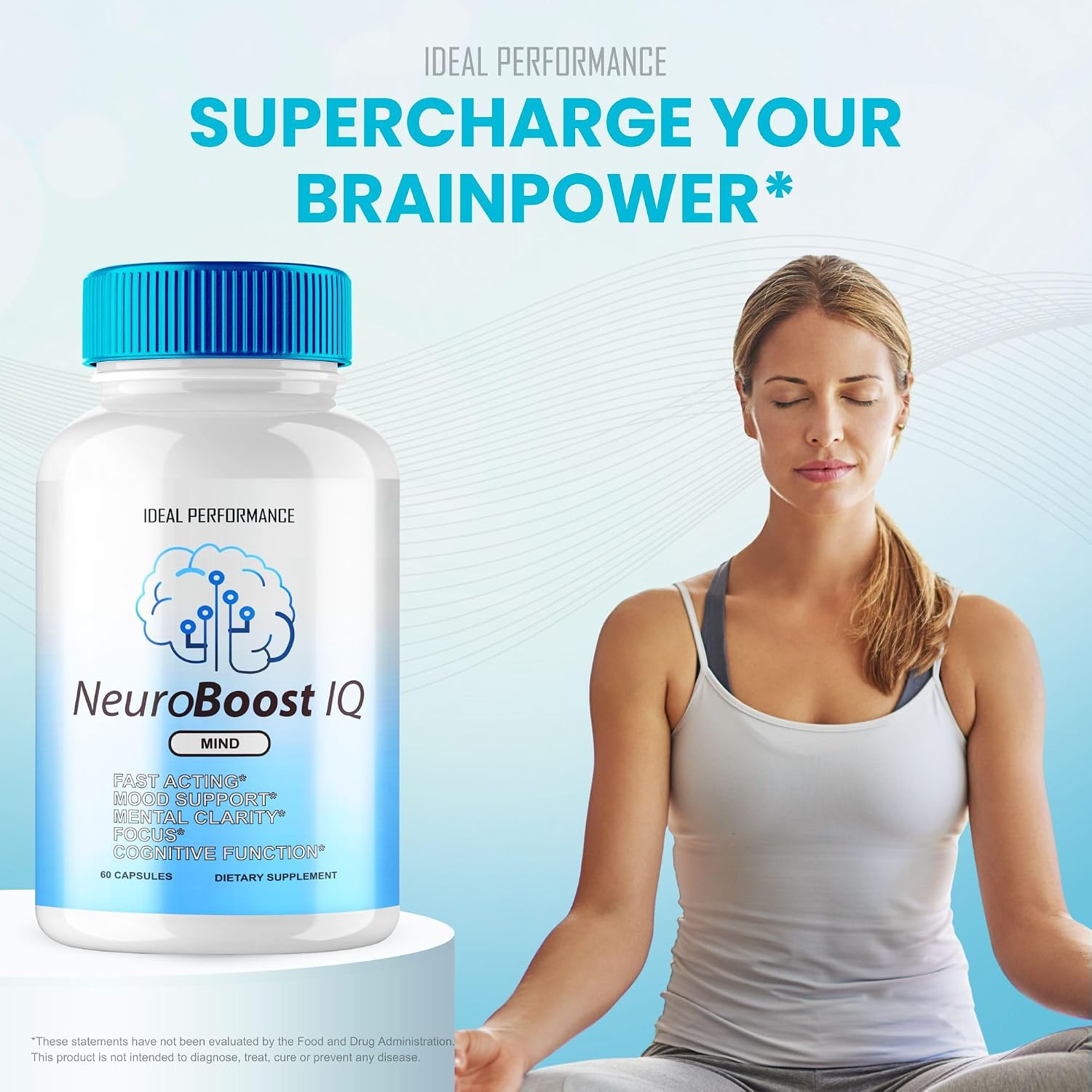Neuro Boost IQ - Suplemento para el Cerebro (180 Cápsulas - 3 Envases)