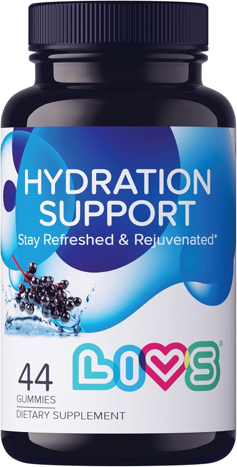 LIVS Gominolas de Electrolitos para Hidratación y Recuperación Post-Entreno – Suplemento Mineral con Calcio, Sodio, Potasio y Zinc – Vegano, Halal, Kosher – Sabor a Uva – 88 Gomitas – Hecho en EE. UU.