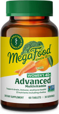 MegaFood Multivitamínico para mujeres mayores de 40 años - Multivitamínico para mujeres con hierro, vitaminas C, B12, K2, A, B6, colina y más - Sin OGM, sin gluten - Vegetariano - 60 comprimidos (30 dosis)