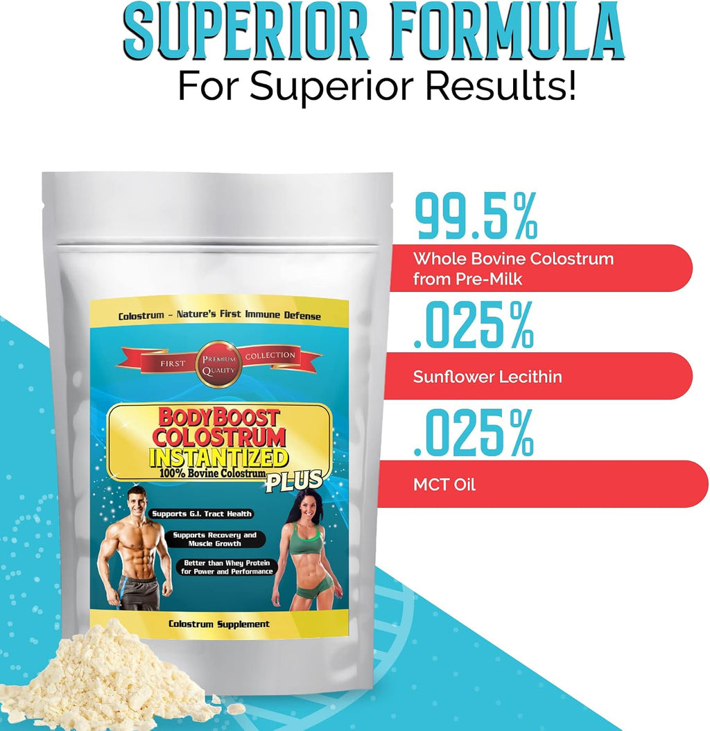 BodyBoost Colostrum Instantized en Polvo, 99.5% Calostro Bovino, 227 g