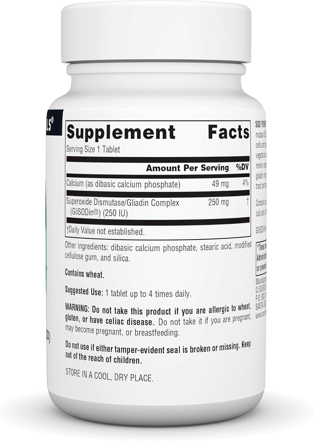 Source Naturals SOD Power con GliSODin® - 250 mg, 60 tabletas