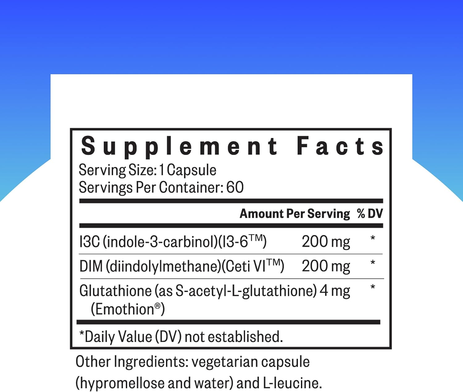 Seeking Health DIM & I3C - Apoyo al Metabolismo Hepático de Estrógenos - 400 mg, 60 Cápsulas